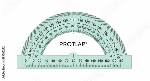 Protractor tool for angle measurement in geometry and drafting for students and engineers precision tool vector