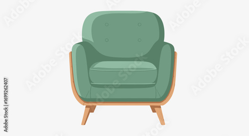 Stylish mid-century modern armchair with a minimalist design aesthetic