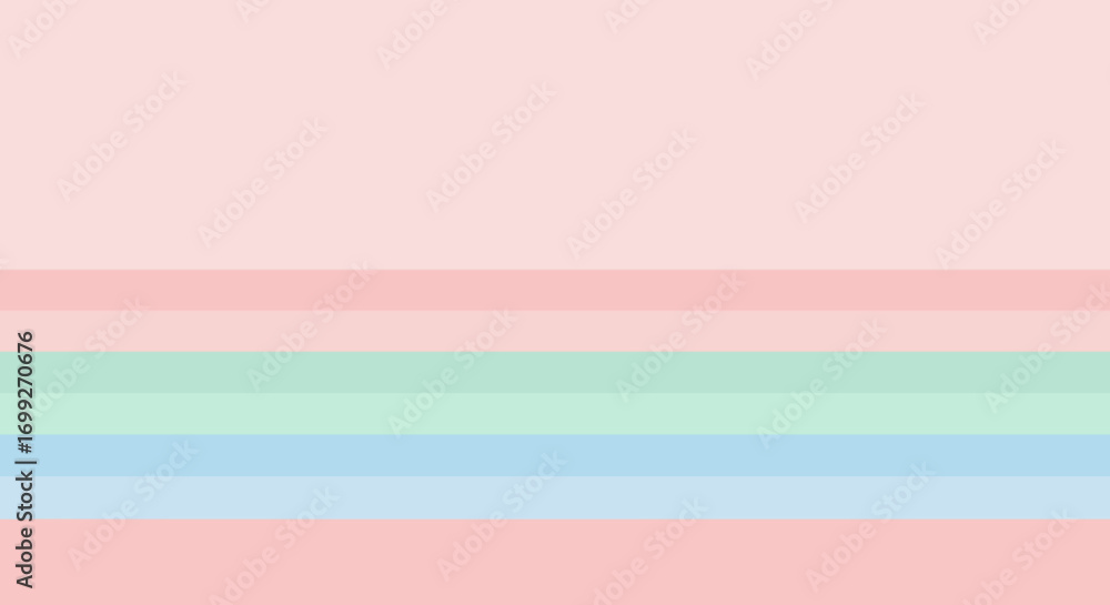 Fototapeta premium Minimalist pastel background with horizontal stripes in soft hues