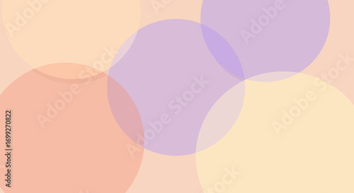 Pastel overlapping circles with soft transparent effect