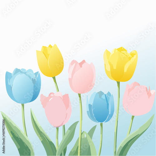 Pastell-Tulpenwiese