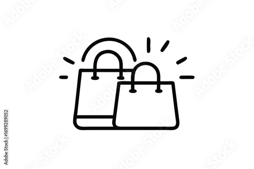 vector illustration of shopping bag design icon