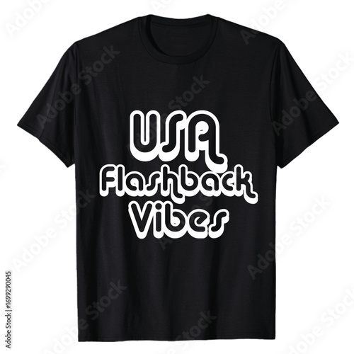 Vintage style usa flashback vibes typography graphic design for apparel and merchandise