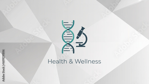 Dna research science genetics and medical innovation for health and wellness concept design vector art