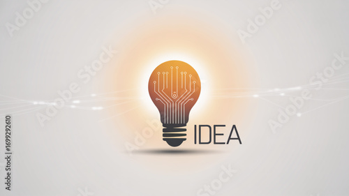 Creative idea lightbulb innovation technology concept for business solution and inspiration design