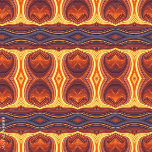 Bold abstract pattern in fiery orange and violet hues, creating a luxurious and modern visual effect for various designs.