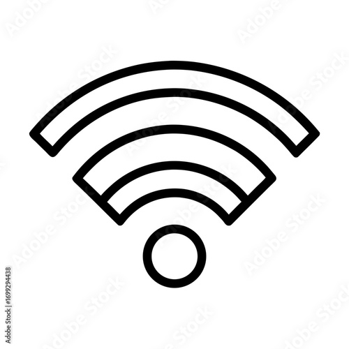 Wi Fi line art for web and graphic design on white background