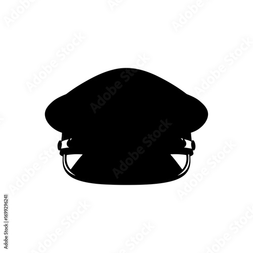 Black silhouette of a captain s hat