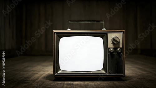 Retro TV, Empty Screen, Nostalgic Still Life