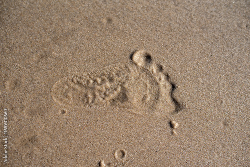 A single footprint from a child, a faint memory of a magical time