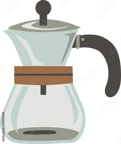 Coffee maker on a white background