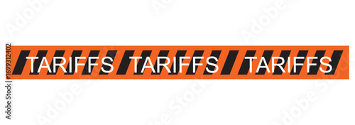 America tariffs, China tariffs, tariff as a trade war policy, Economic tariffs symbol