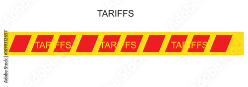 America tariffs, China tariffs, tariff as a trade war policy, Economic tariffs symbol