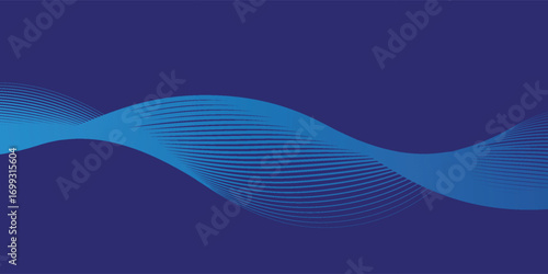 Abstract background with waves for banner. Medium banner size modern