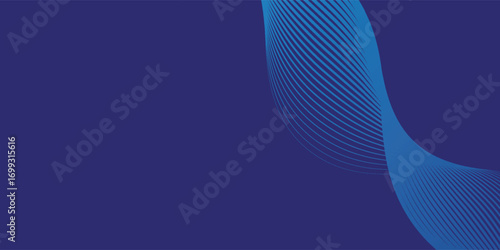 Abstract background with waves for banner. Medium banner size modern