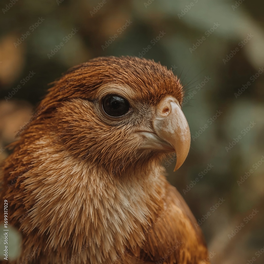 Fototapeta premium Close-Up Portrait of a Brown Bird