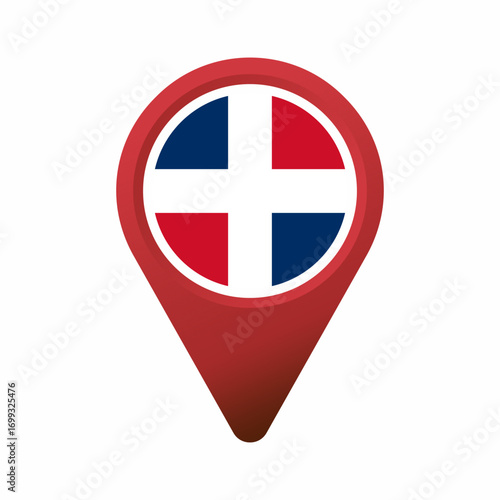 Dominican Republic flag inside a location map pin flat illustration Free Download Dominican Republic flag inside a location map pin flat illustration - GFXLoad