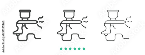 Paint machine icon. Thin line icon vector