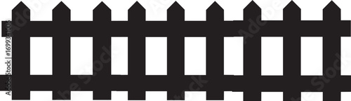 Wooden Fence Icon set. Classic Garden Fencing Symbol. Simple Wooden Fence cassic picket fence that embodies simplicity and security its clean lines and rustic charm.collection of Garden fence wooden.