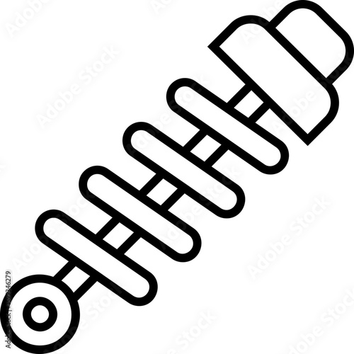 Black suspension icon - outline