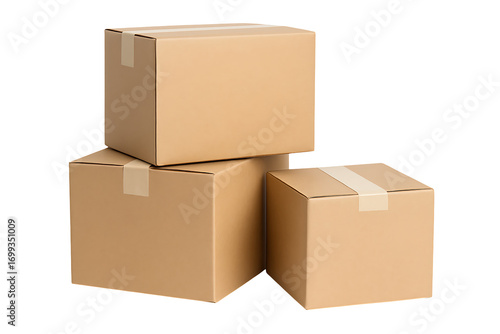 Cardboard boxes packaging stacked delivery moving supplies shipping containers relocation packages 