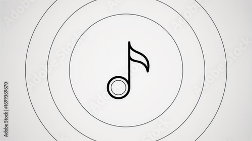 Music note with sound waves vector illustration for audio and musical concepts and graphic design needs