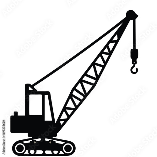 silhouette of a construction crane