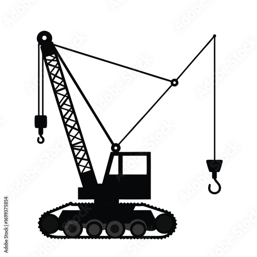 silhouette of a construction crane