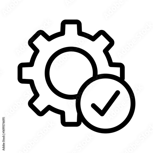 Process Validation Line Icon of DevOps Icon Set