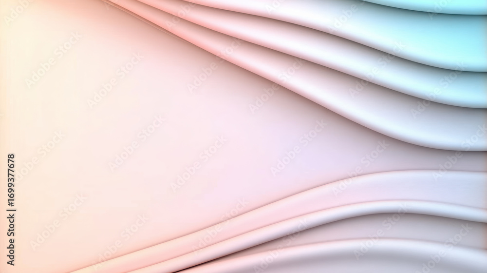 Obraz premium Soft gradient background with flowing lines creates serene atmosphere