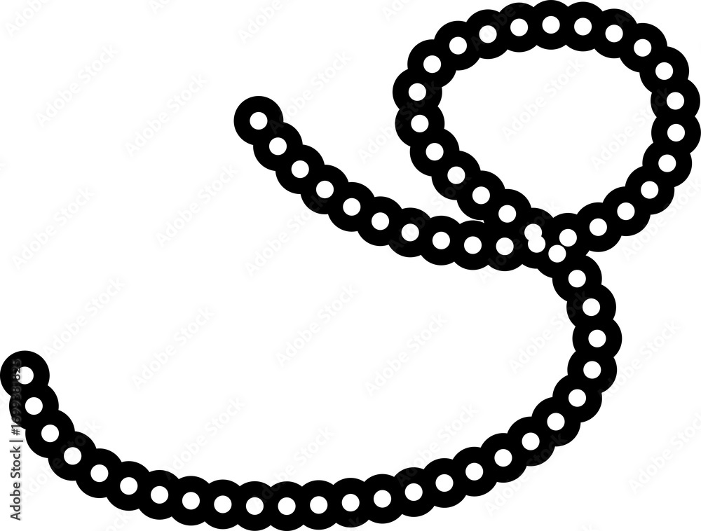 Obraz premium Dotted line set collection, curve, spiral, swirl