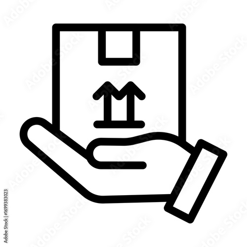 Package Handover Line Icon of Shipping & Receiving Icon Set