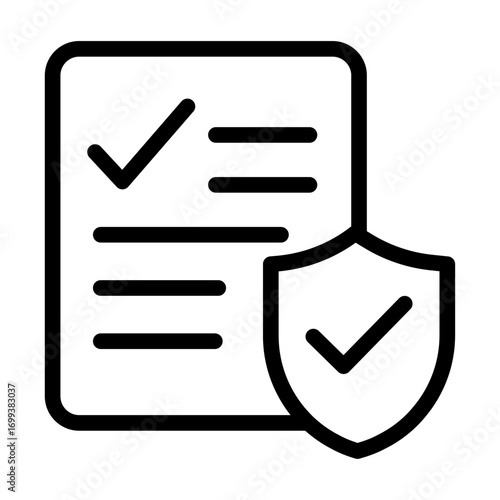 Shipping Checklist Line Icon of Shipping & Receiving Icon Set