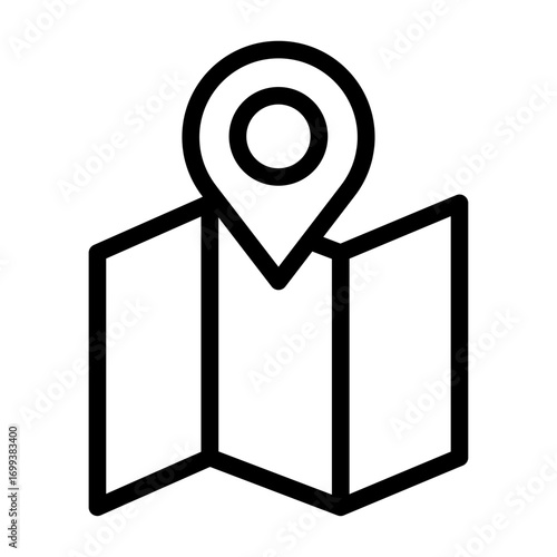 Route Map Line Icon of Last-Mile Delivery Icon Set