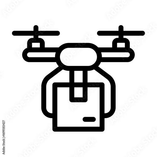 Last-Mile Delivery Line Icon of Last-Mile Delivery Icon Set