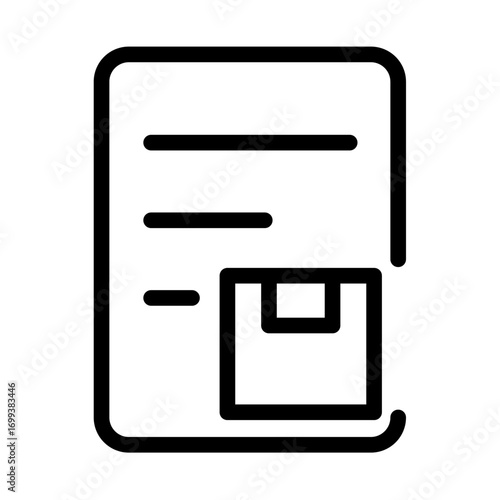 Delivery Receipt Line Icon of Last-Mile Delivery Icon Set