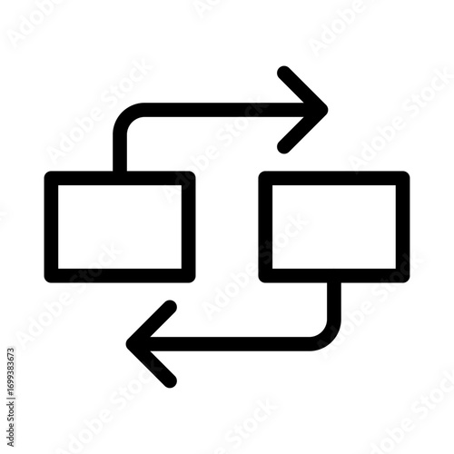 Swap Agreement Line Icon of Derivatives Icon Set