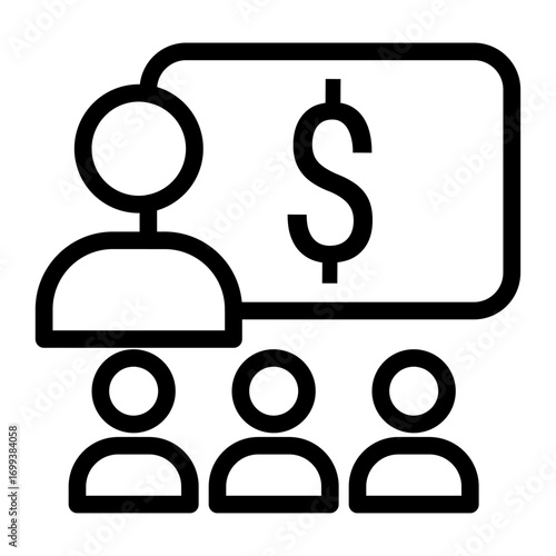 Financial Committee Line Icon of Financial Regulations Icon Set