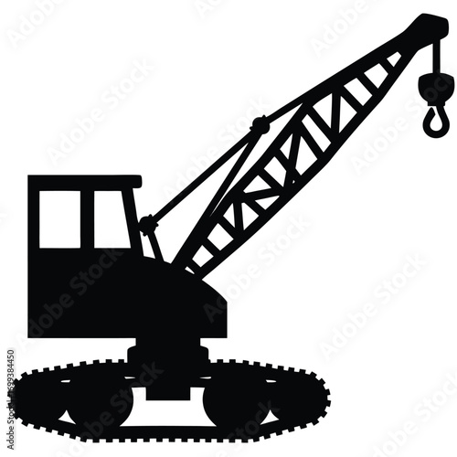 construction crane and truck