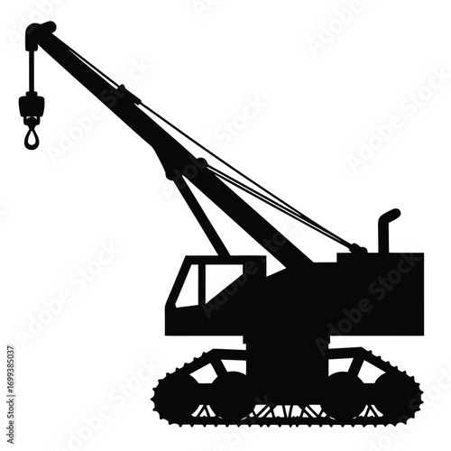 silhouette of a crane