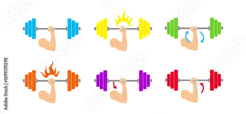 Different types of barbell exercises