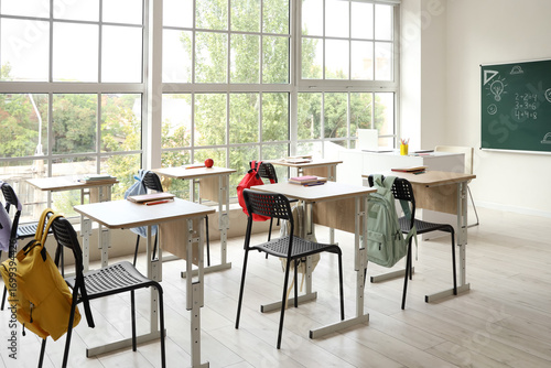 Interior of empty classroom...