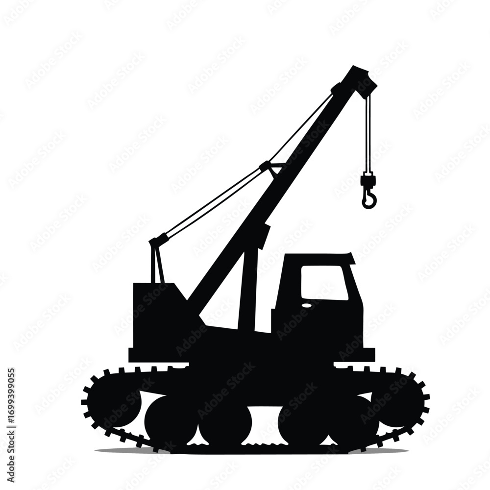 Naklejka premium excavator on a white background
