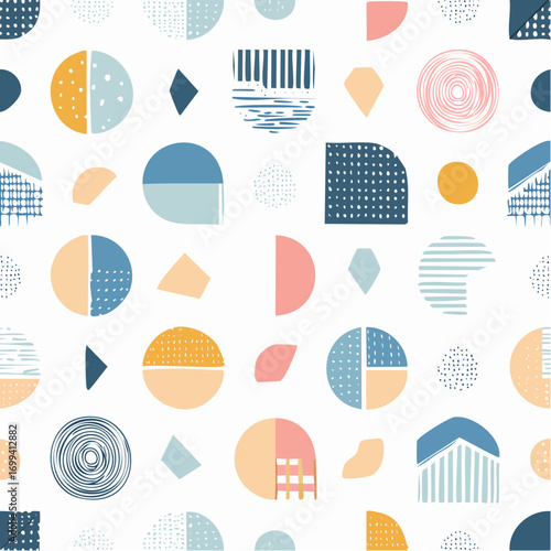Geometric shapes background in flat design
2