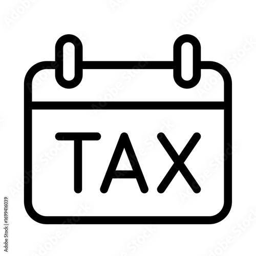Taxation Line Icon of Taxation Icon Set