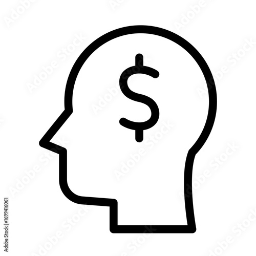 Taxation Line Icon of Taxation Icon Set