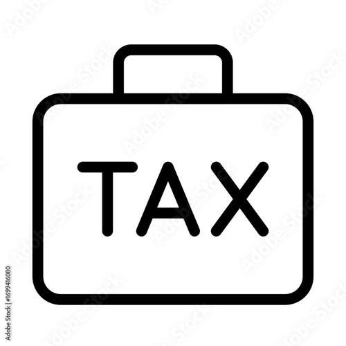 Taxation Line Icon of Taxation Icon Set
