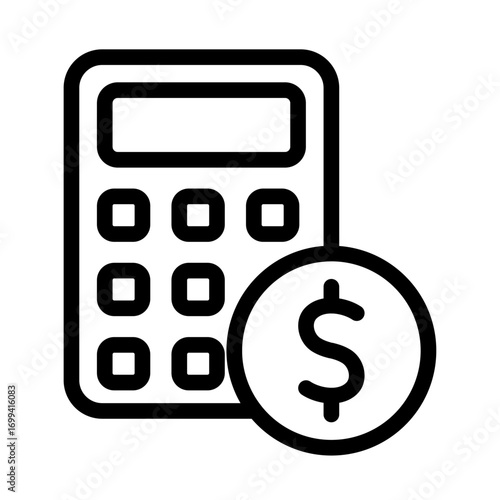 Taxation Line Icon of Taxation Icon Set
