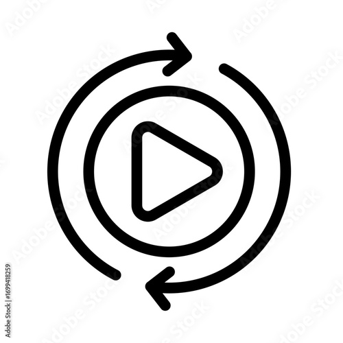 Video Editing Line Icon of Video Editing Icon Set