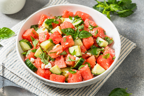 Organic Healthy Feta Watermelon Salad